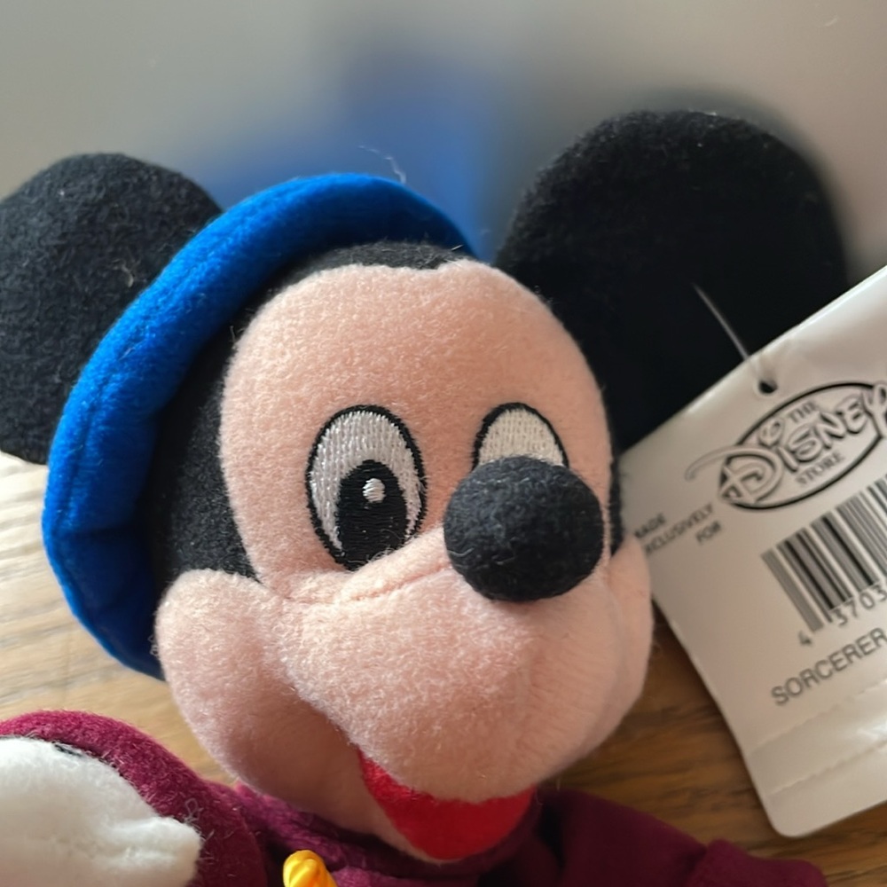 Disney Store Sorcerer Mickey Bean Bag Plush Stuffed Animal Toy 9” - Picture 4 of 4